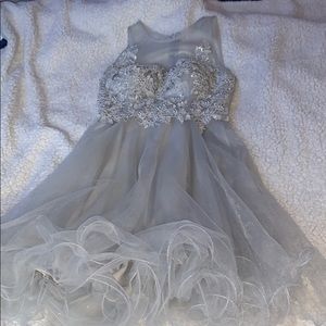 Grey prom dress